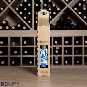 Komplet ukrasna kutija Merlot gold 0,75l Dalmati